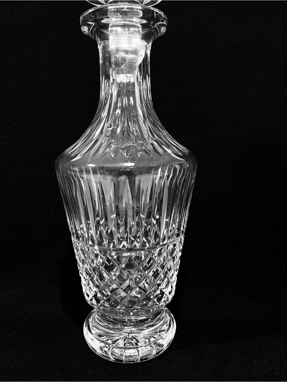 Vintage Waterford Crystal Maeve Cut Wine Decanter & Stopper 12.75” Ireland.